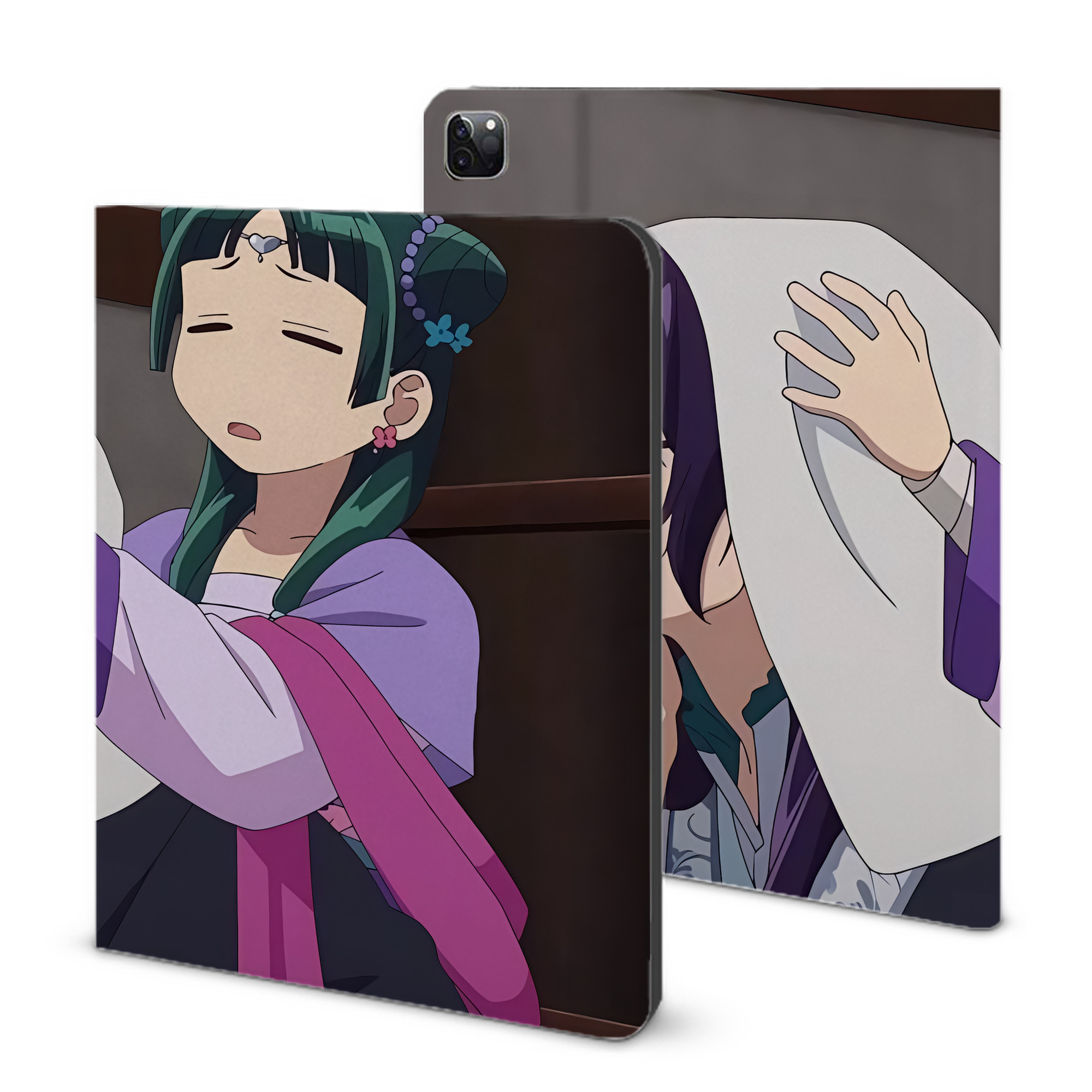 （画像用） 薬屋のひとりごと The Apothecary Diaries IPad ケース ブック型 PUレザー TPU 耐衝撃 軽量 薄型 ペン収納なし 全面保護 IPad 各モデル対応